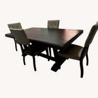 Rooms To Go Cindy Crawford Home Westover Hills Black Wood Dining Set