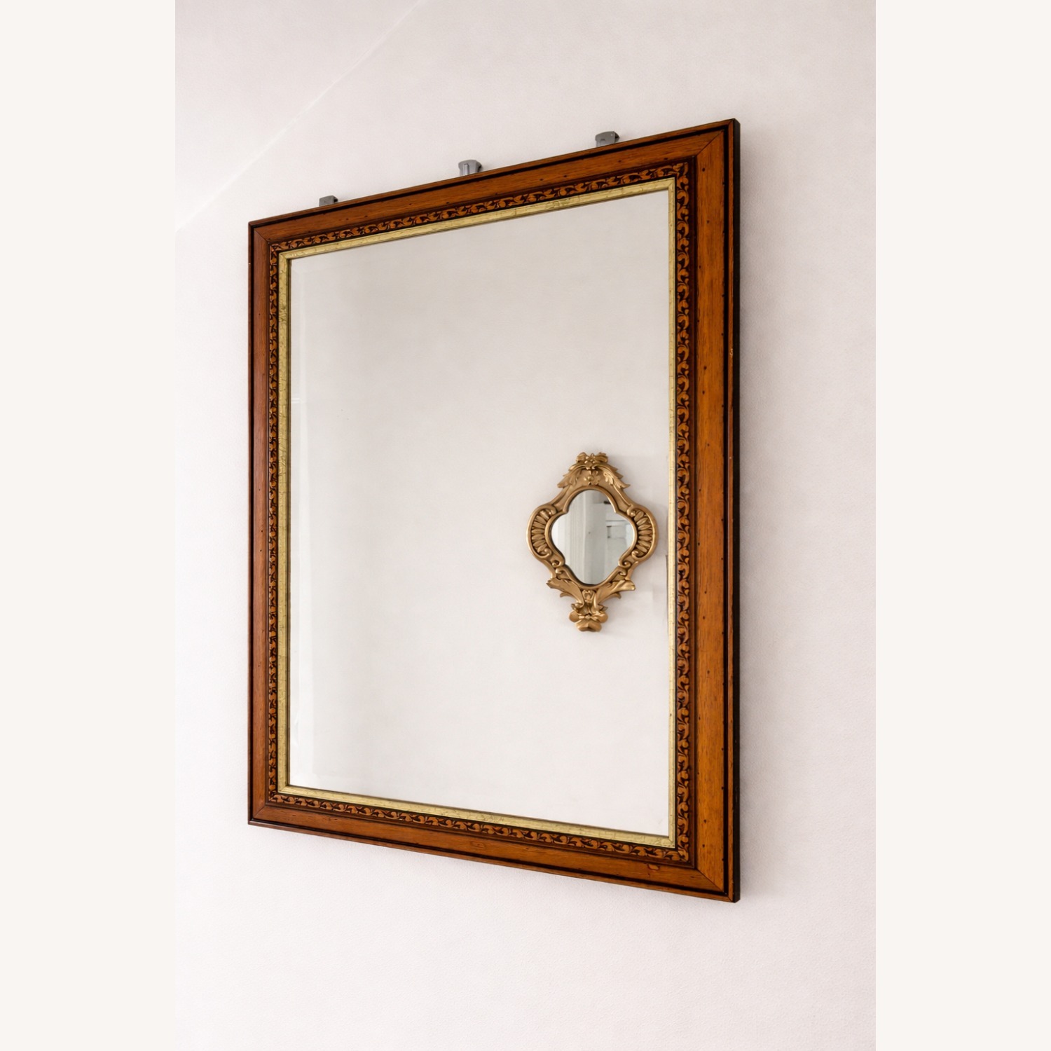 Vintage Ornate Carved Wall Mirror - image-9