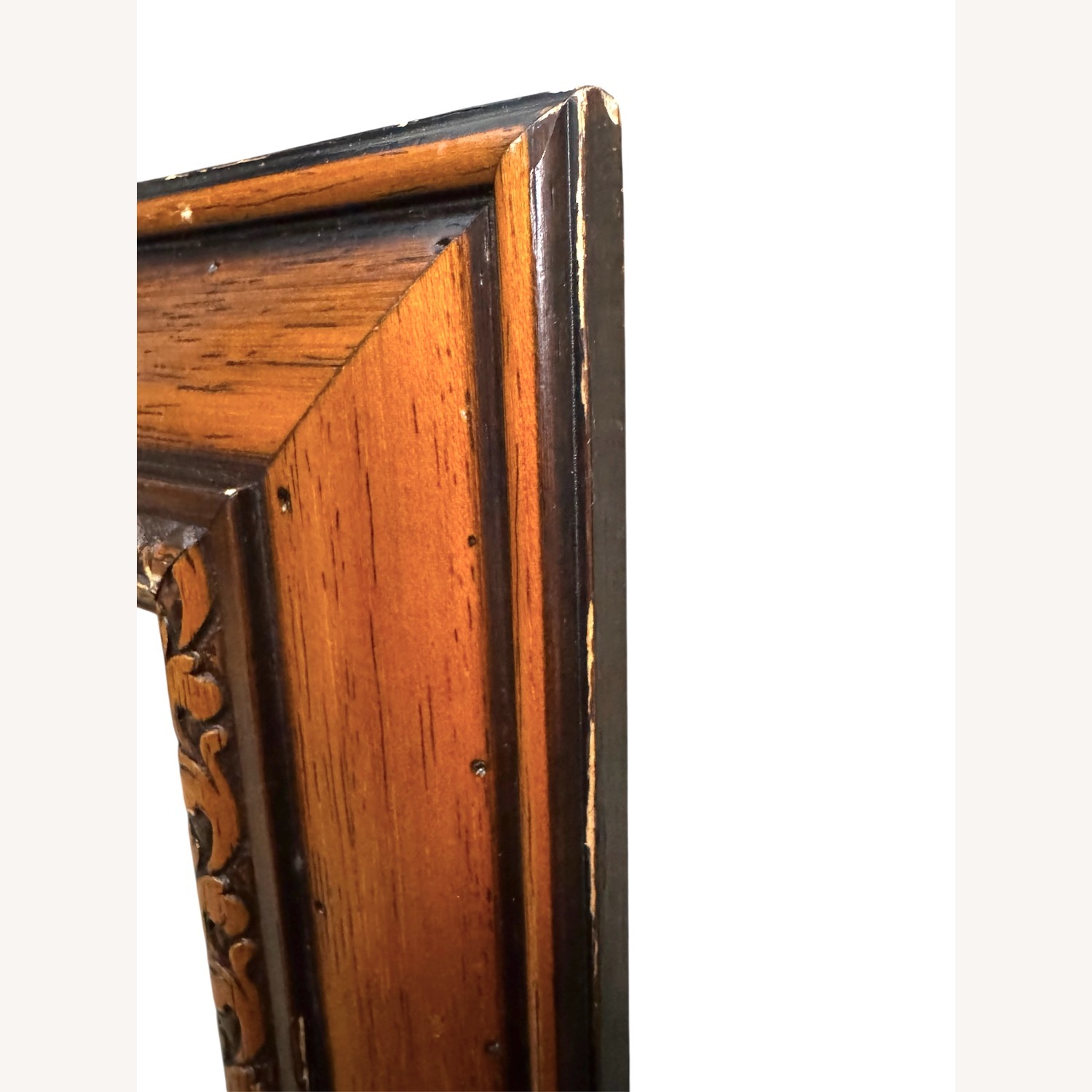 Vintage Ornate Carved Wall Mirror - image-6