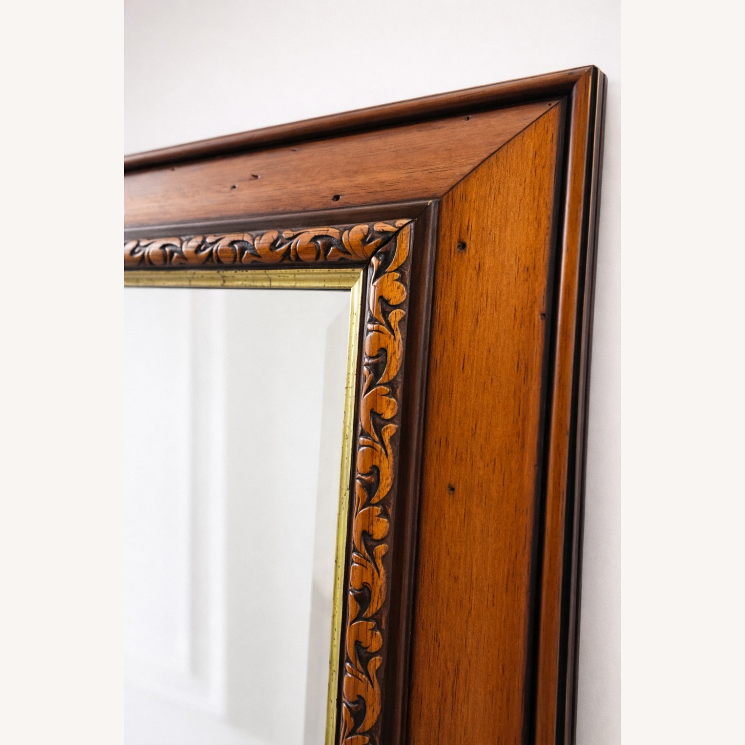 Vintage Ornate Carved Wall Mirror - image-12