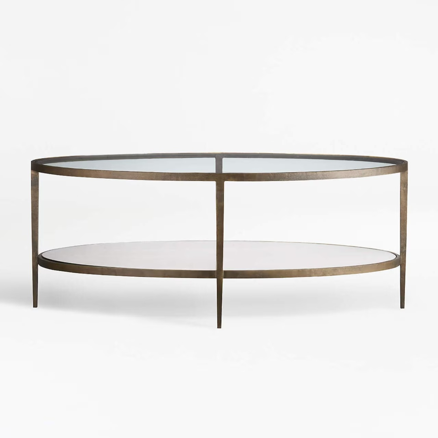 Crate & Barrel Clairemont Oval Coffee Table - image-7