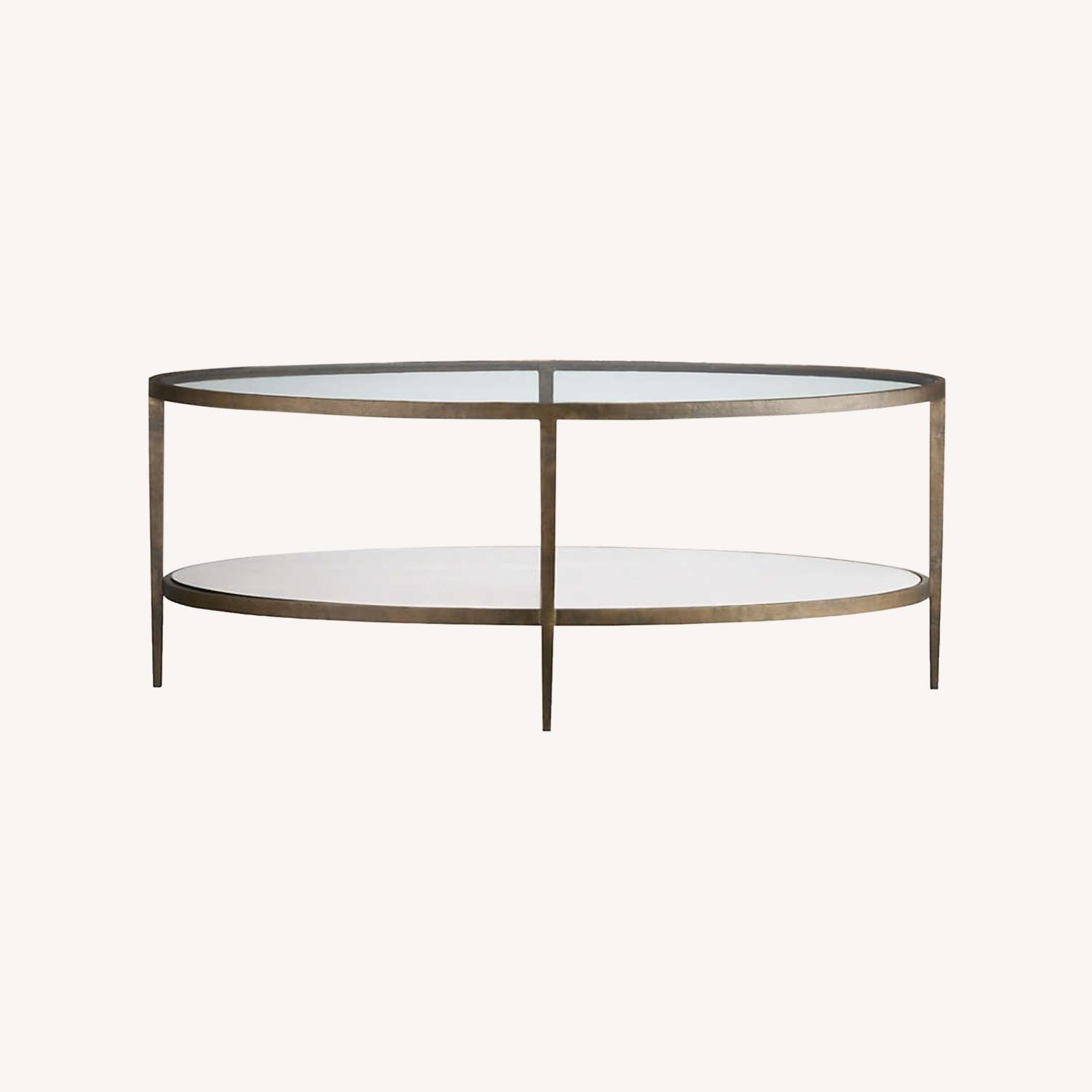 Crate & Barrel Clairemont Oval Coffee Table - image-1