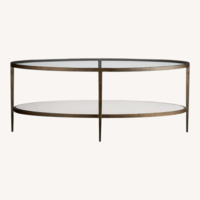 Crate & Barrel Clairemont Oval Coffee Table