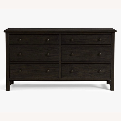Used Pottery Barn Dark Brown Wood Dresser for sale on AptDeco