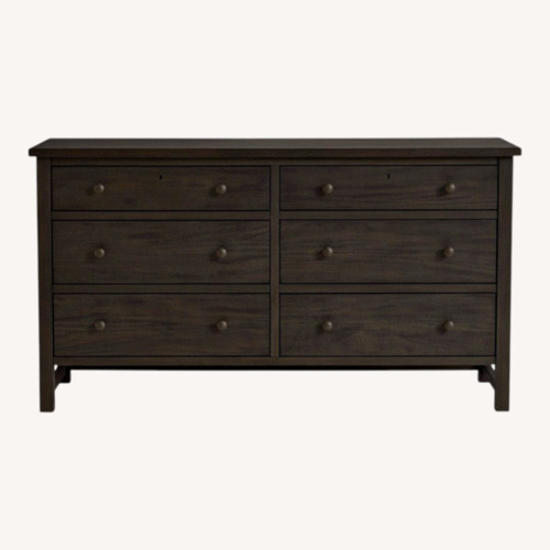 Used Pottery Barn Dark Brown Wood Dresser for sale on AptDeco