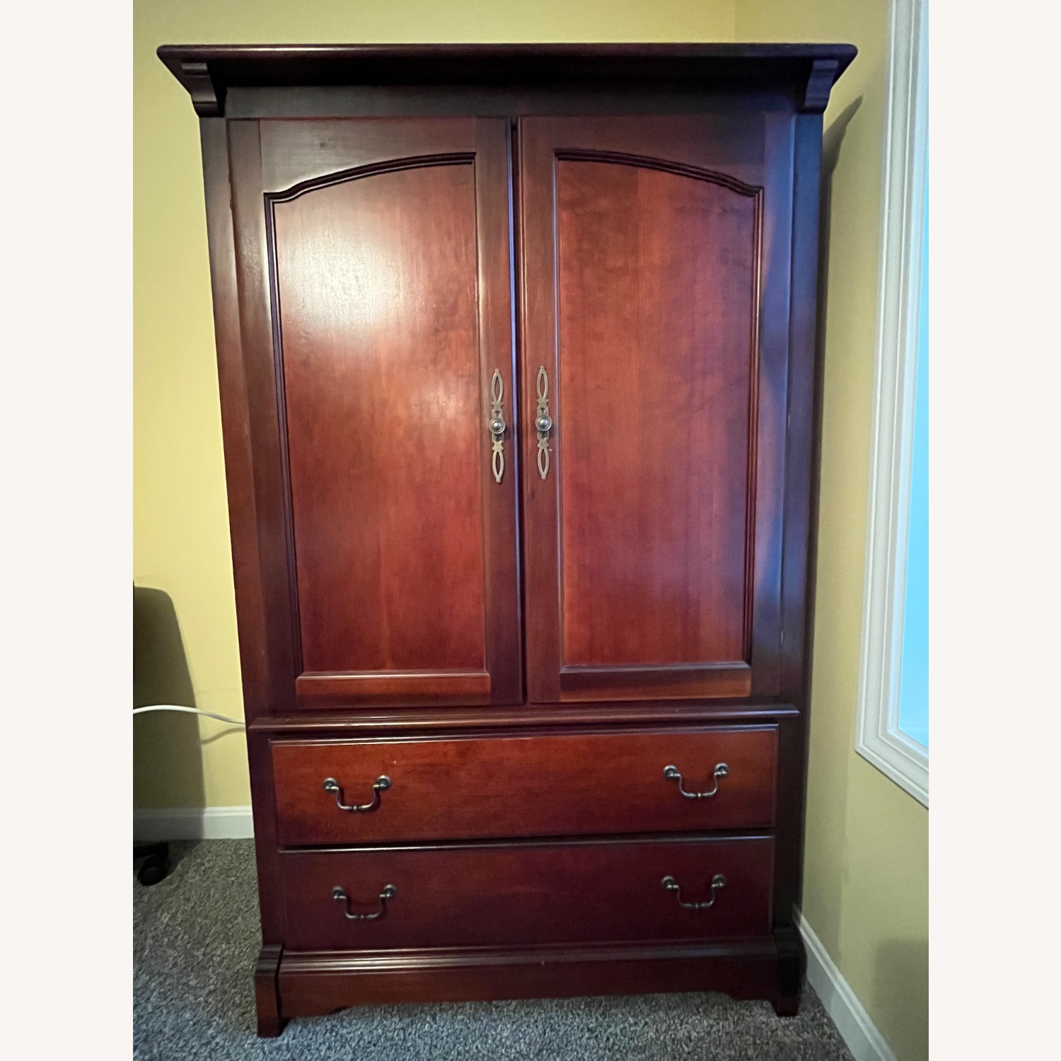 Cherry Wood Armoire - image-1