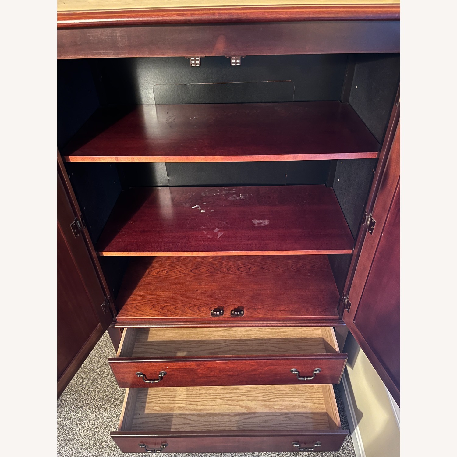 Cherry Wood Armoire - image-3
