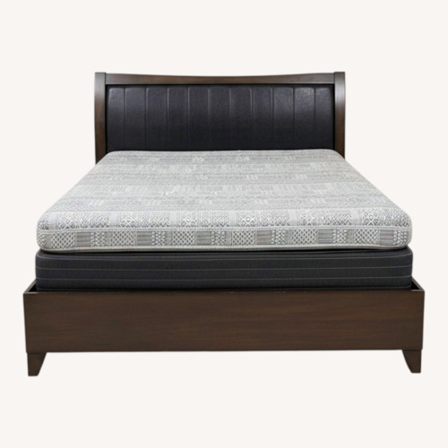 Used Dark Brown Wood King Bed for sale on AptDeco