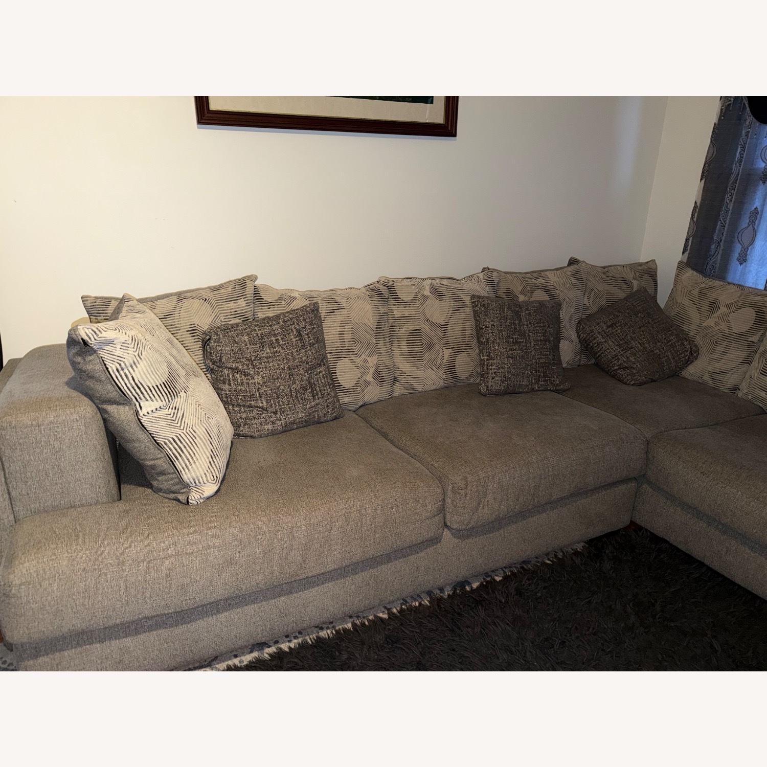 Light Gray Fabric 2 Piece Sectional - image-3