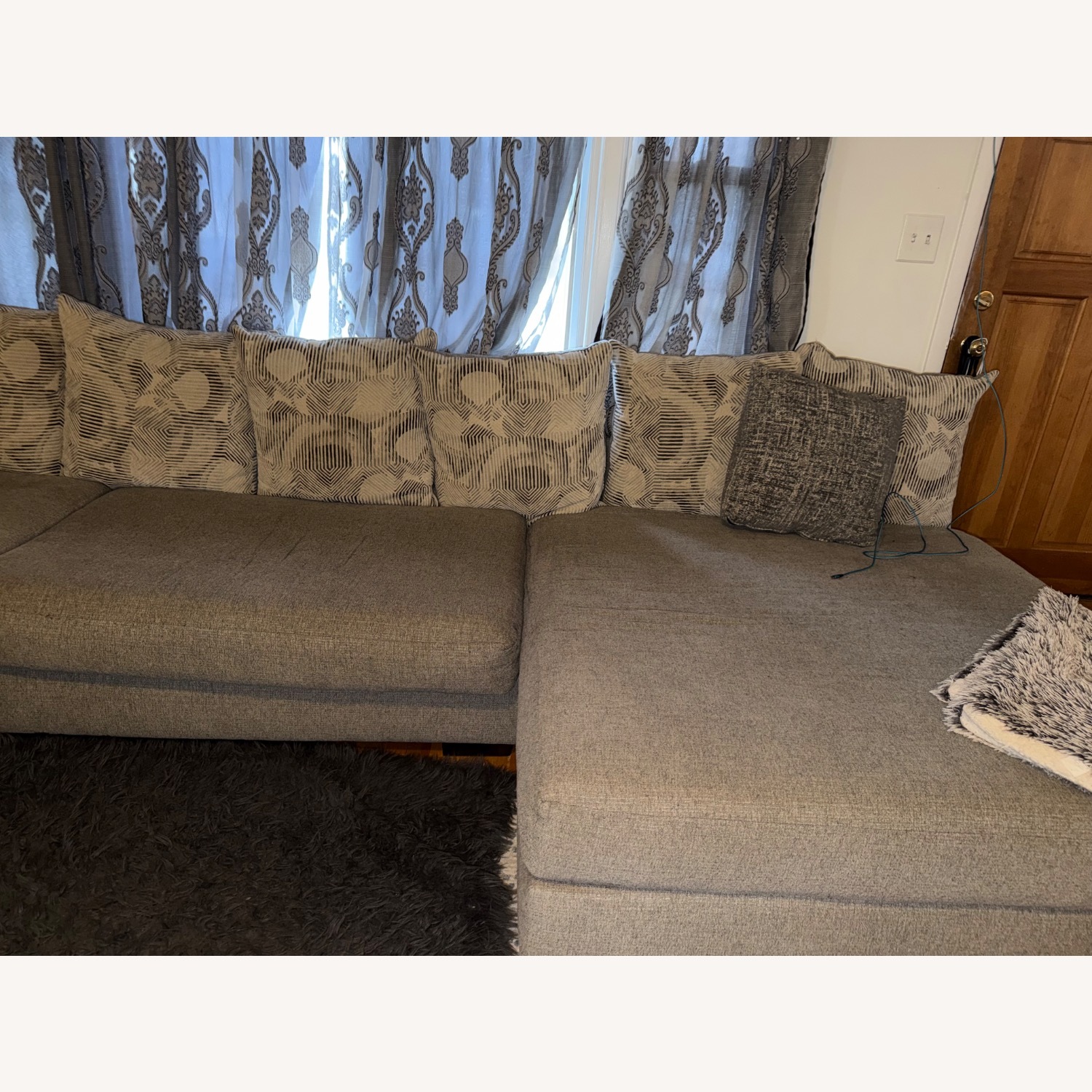 Light Gray Fabric 2 Piece Sectional - image-6