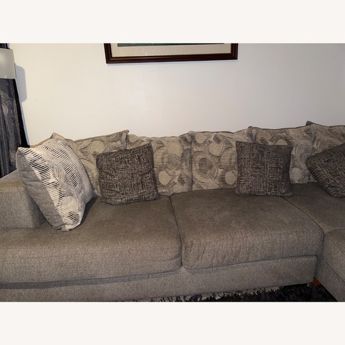 Used Light Gray Fabric 2 Piece Sectional for sale on AptDeco