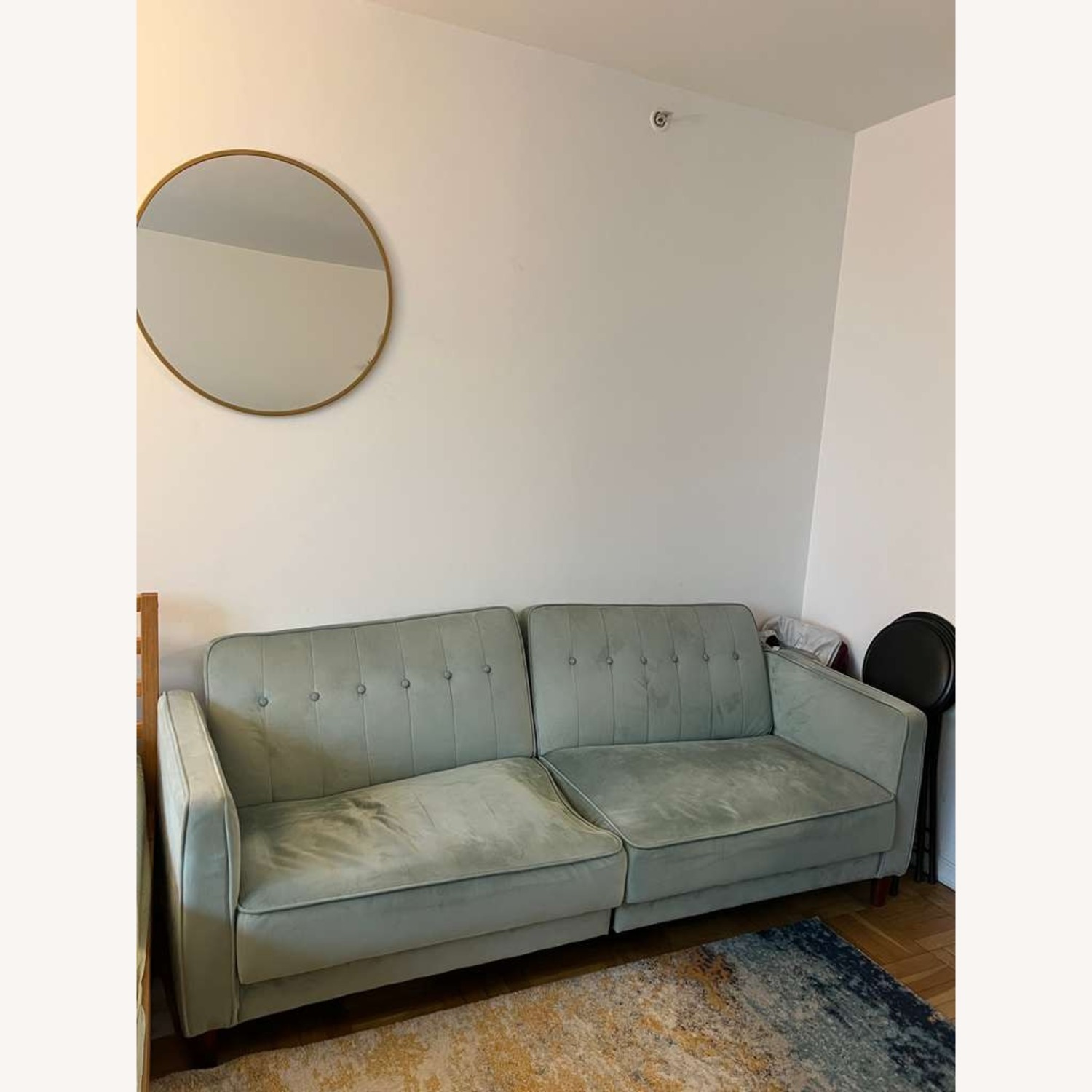 Perdue 81.5" Velvet Square Arm Convertible Sofa - image-2