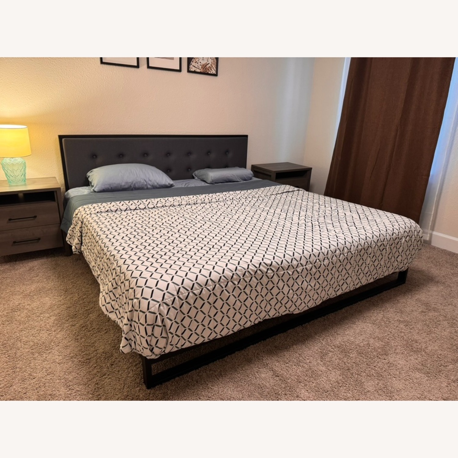 Wayfair Dark Gray Metal King Bed - image-1