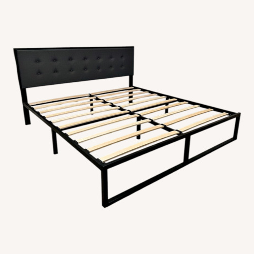 Used Wayfair Dark Gray Metal King Bed for sale on AptDeco