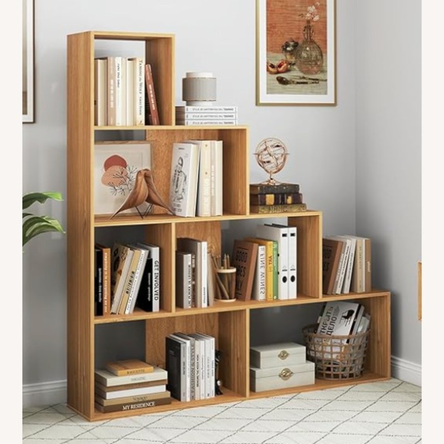 Amazon Pine 4-Tier Stepped Bookshelf - image-3