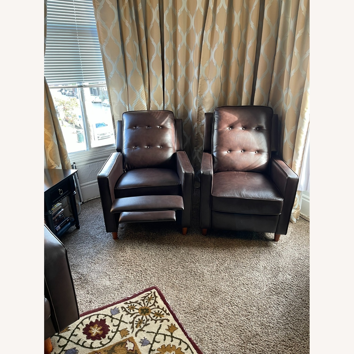 Abbyson Living Furniture Holloway Dark Brown Recliner - image-2