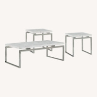 Rooms To Go Nerissa Gray 3 Pc Coffee Table Set