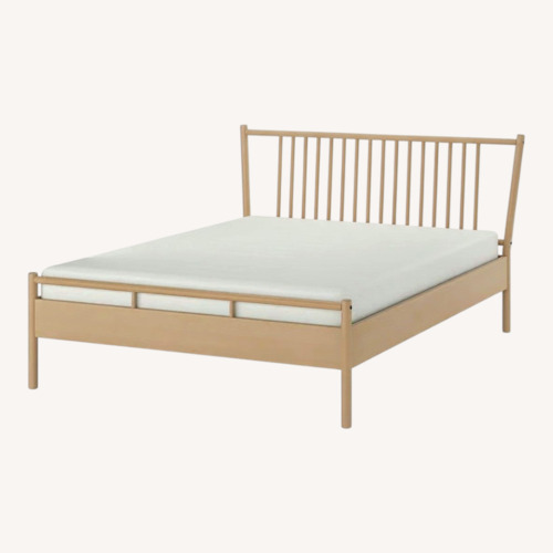 Used IKEA Björksnäs Natural Wood Queen Bed for sale on AptDeco