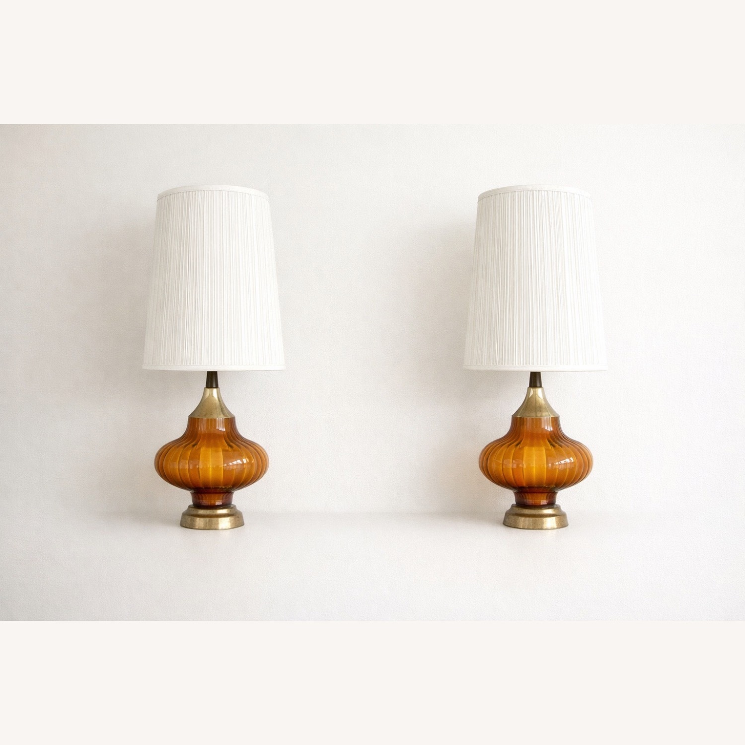Set of 2 Mid-Century Tall Table Lamps  - image-3