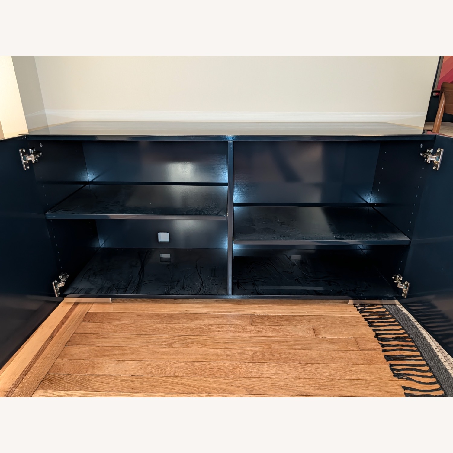 CB2 Fuel Blue Wood Sideboard - image-5