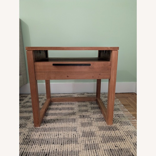 Used Crate & Barrel Linea Natural Wood Nightstands for sale on AptDeco