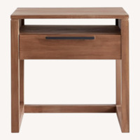 Crate & Barrel Linea Natural Wood Nightstands