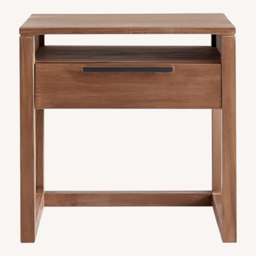 Used Crate & Barrel Linea Natural Wood Nightstands for sale on AptDeco