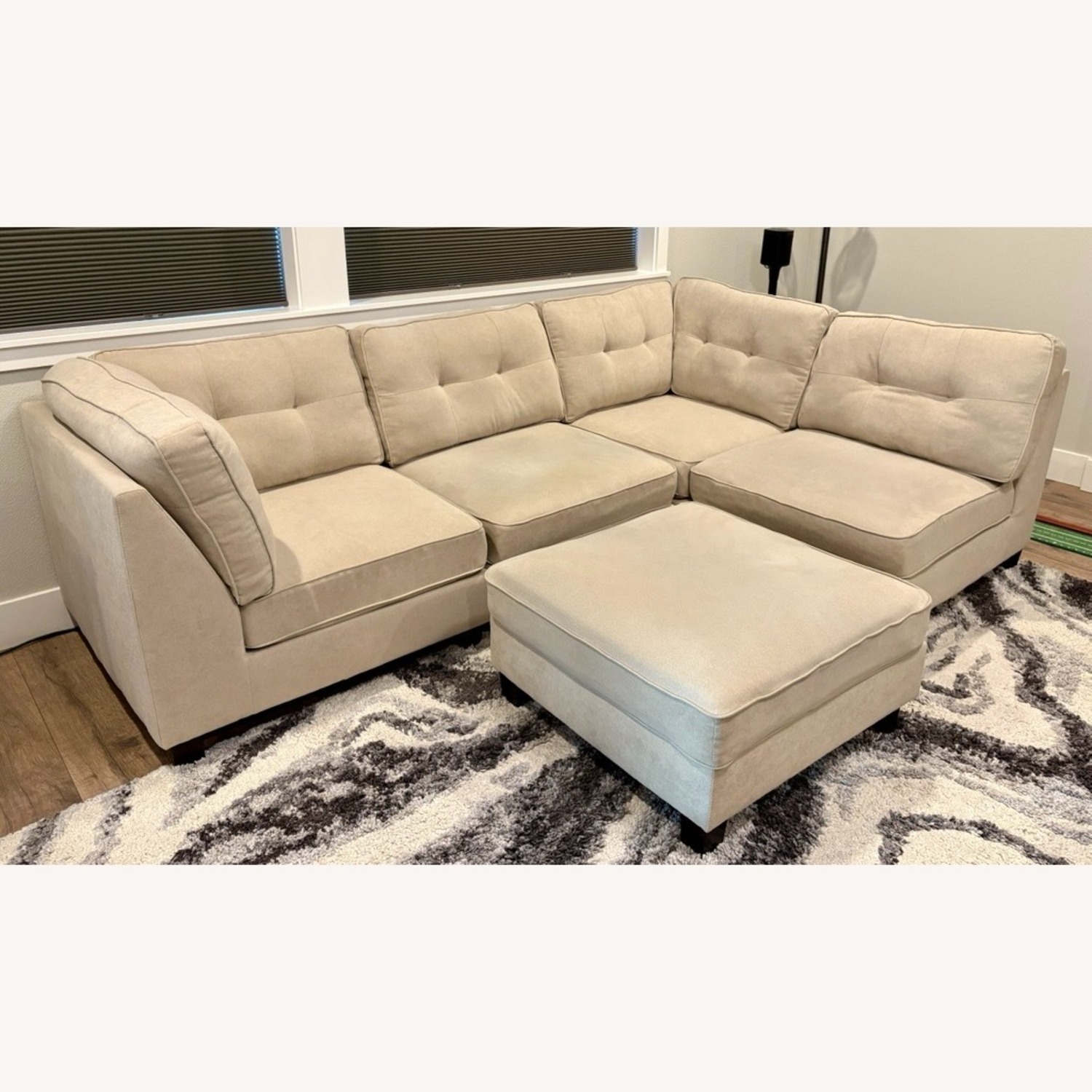 Ashley Furniture 5 Piece Sectional incl Ottoman - image-1