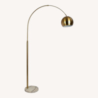 Feather Cassowary Brass Floor Lamp