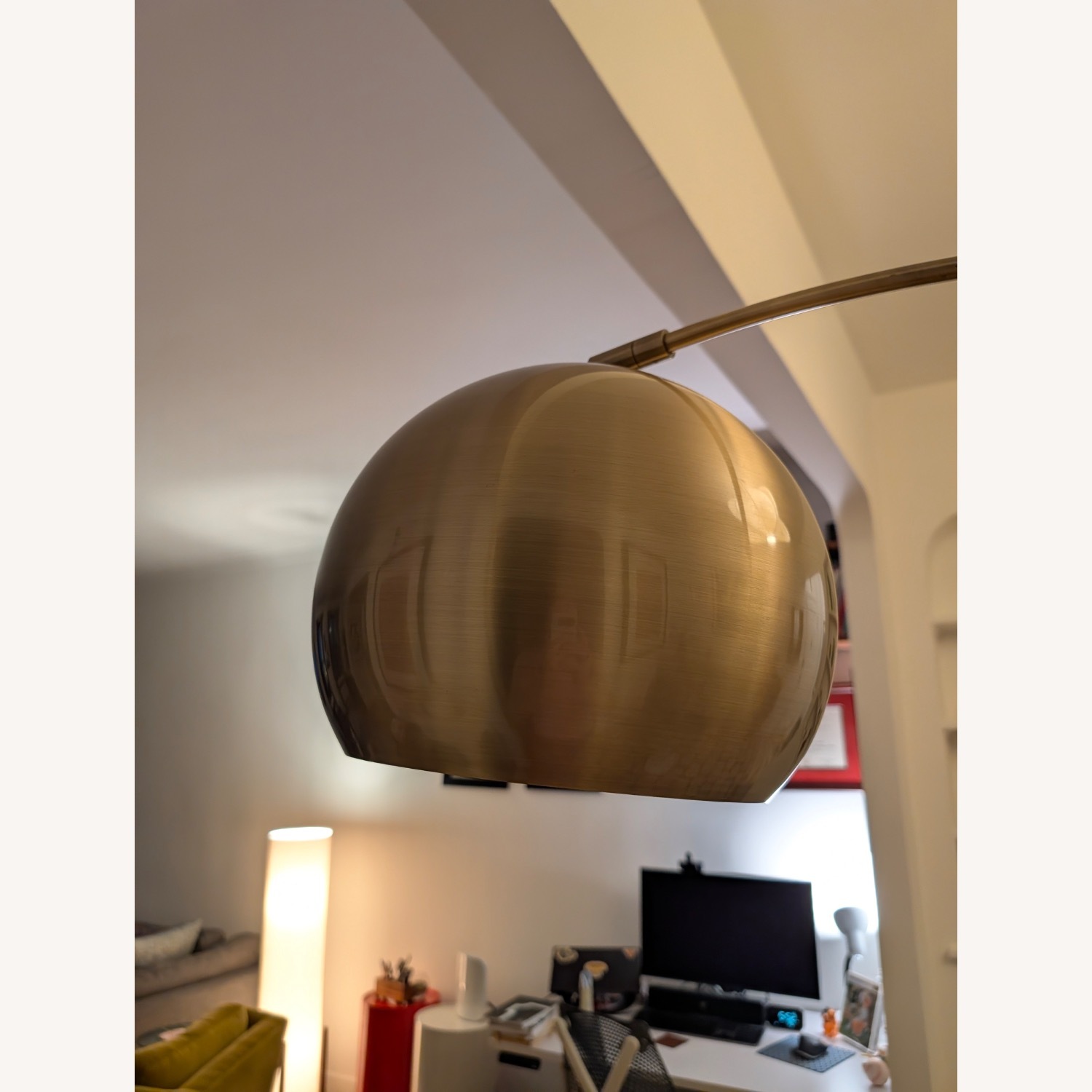 Feather Cassowary Brass Floor Lamp - image-3