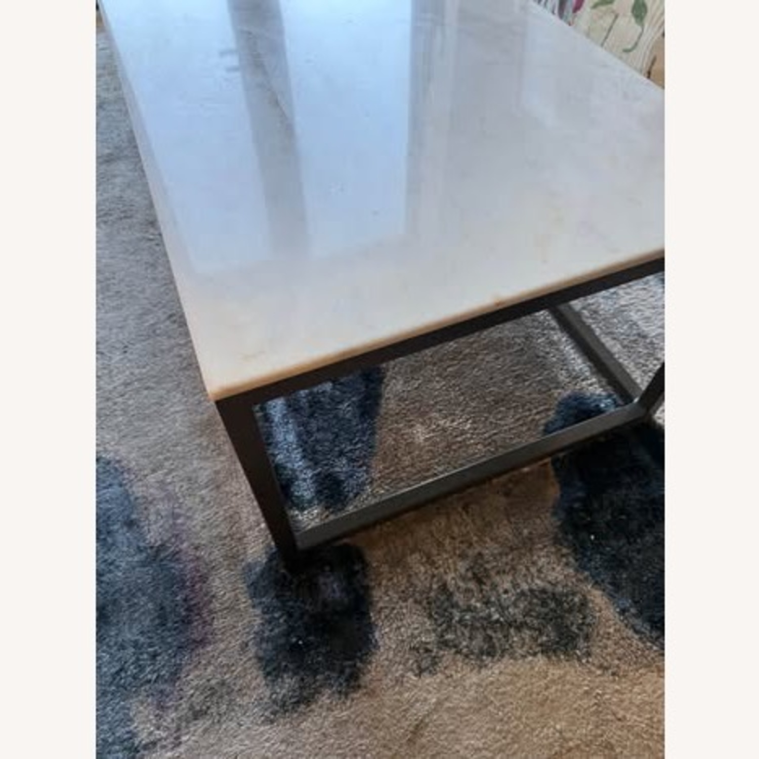 West Elm Streamline White Marble Coffee Table - image-2