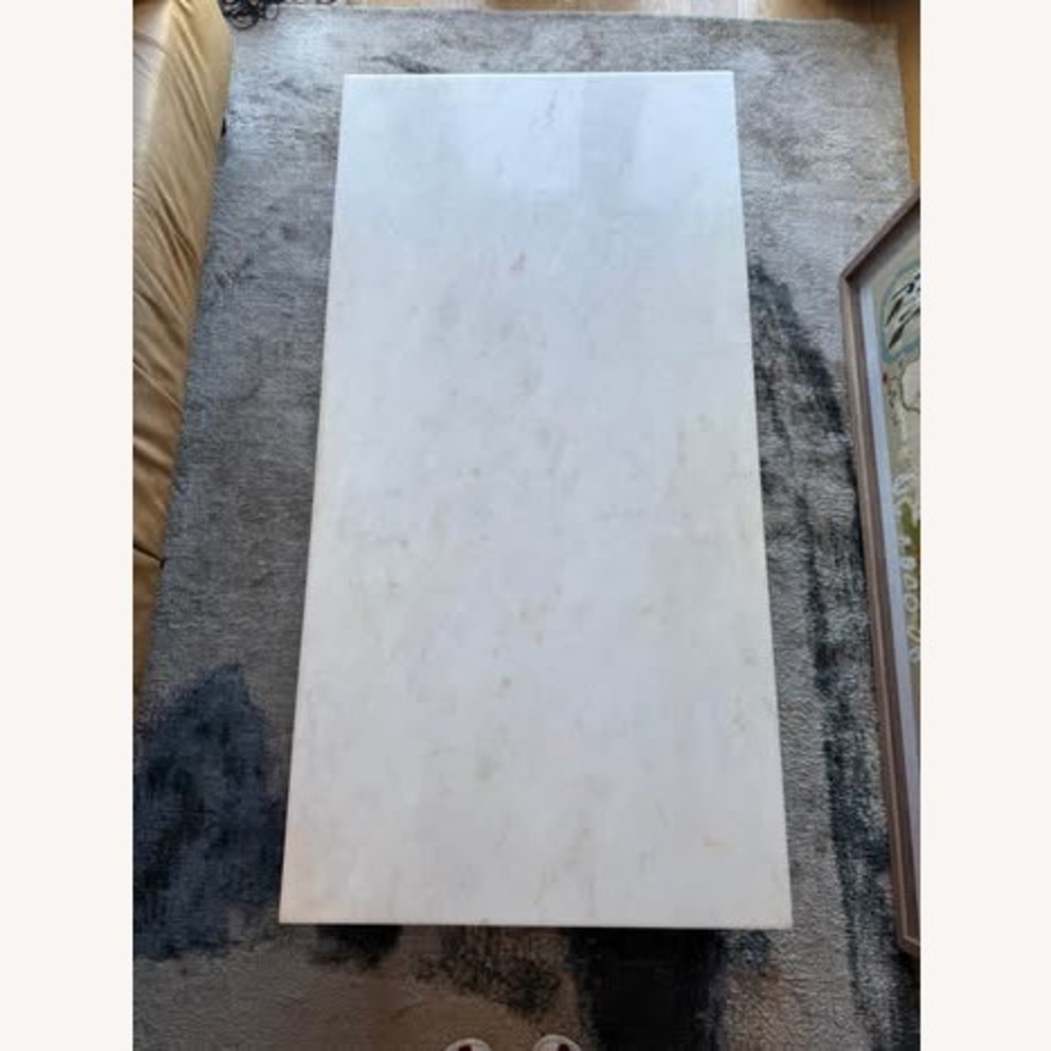 West Elm Streamline White Marble Coffee Table - image-3