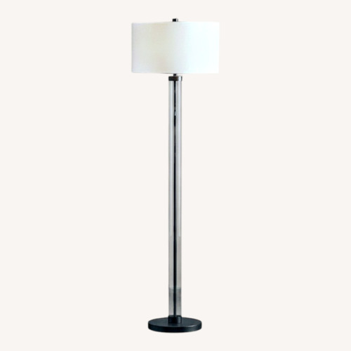 Used Arhaus Glass Column Metal Floor Lamp for sale on AptDeco