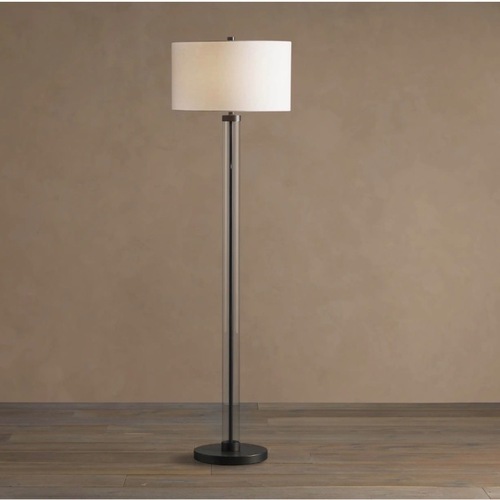 Used Arhaus Glass Column Metal Floor Lamp for sale on AptDeco