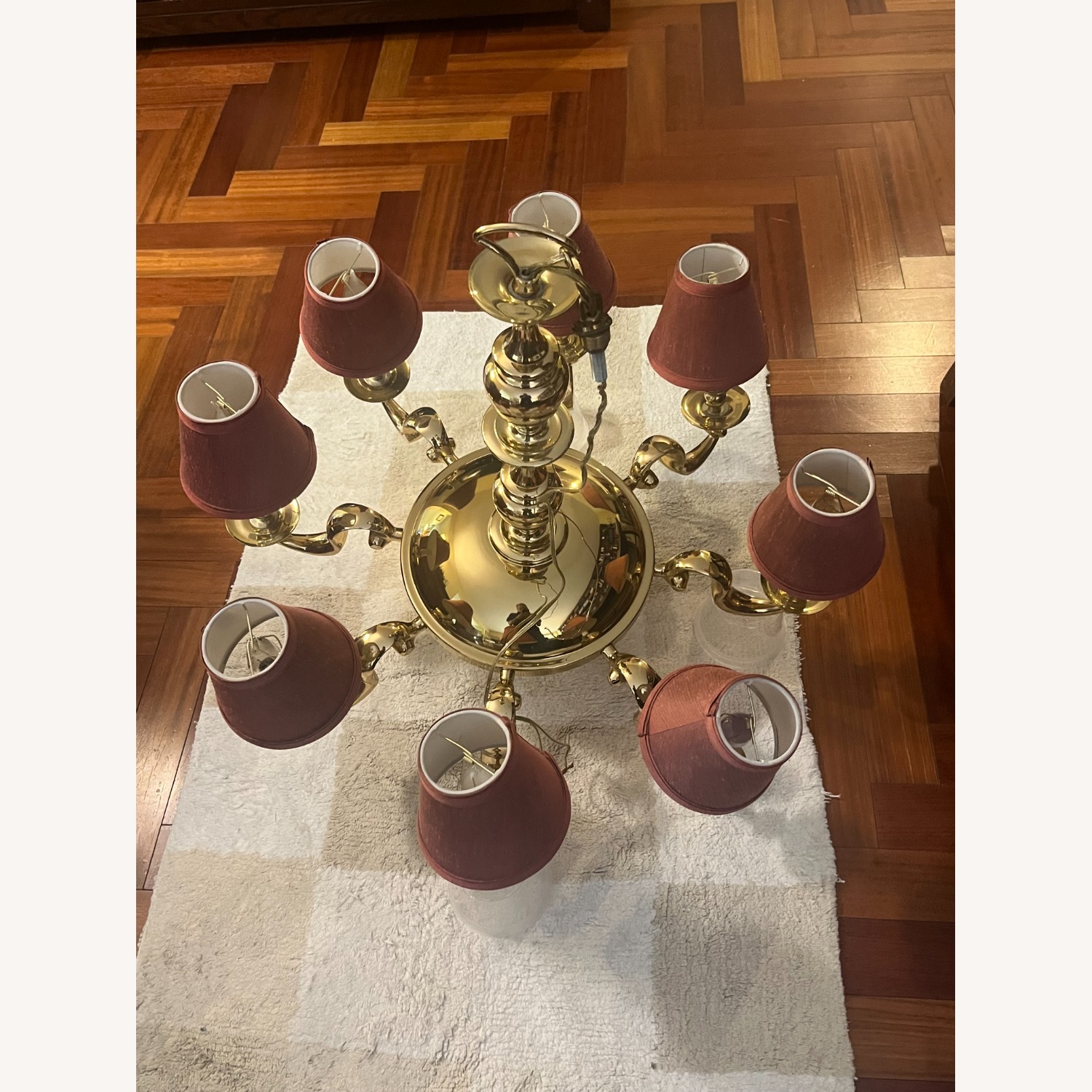 Vintage/Antique Repro French Brass Chandelier   - image-5