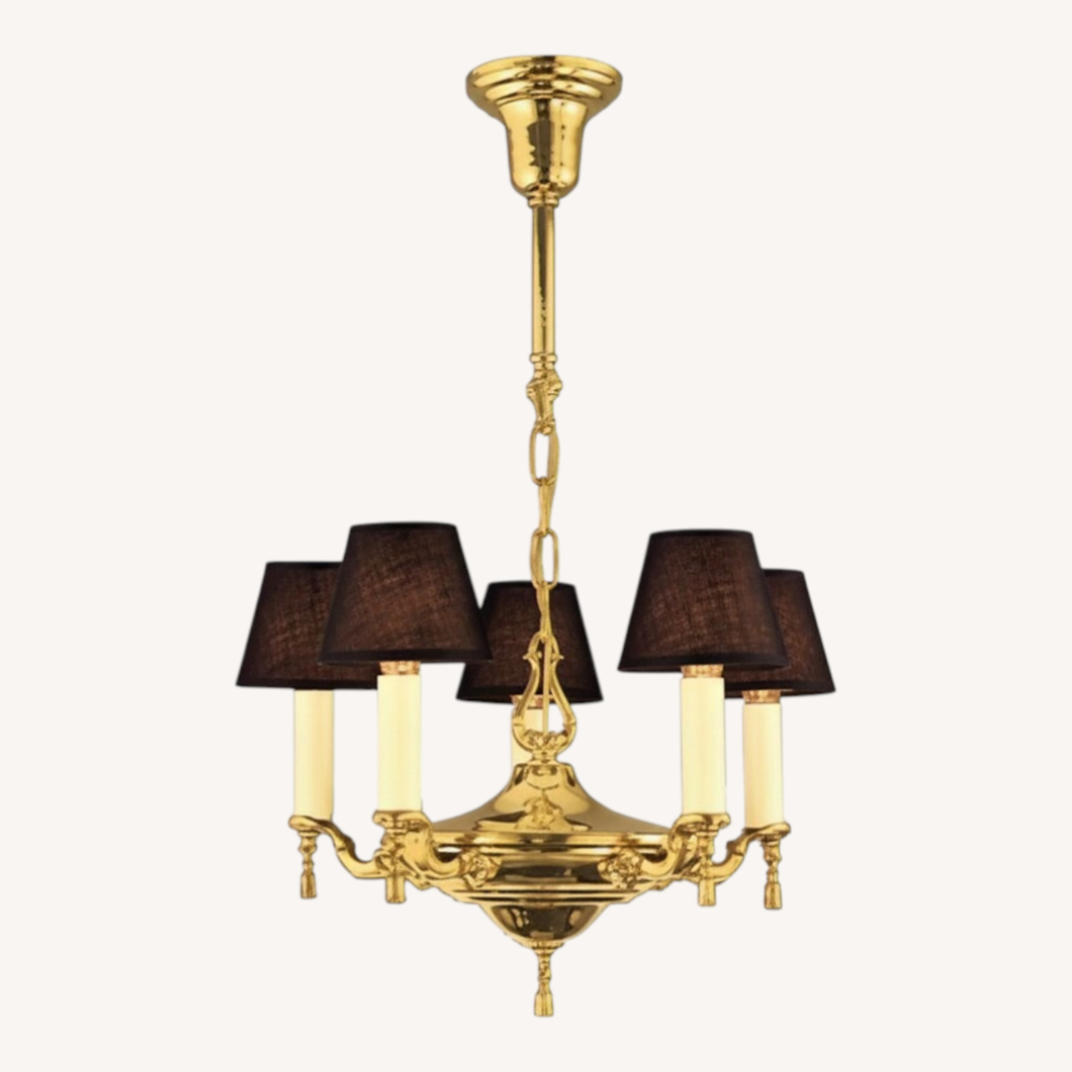 Vintage/Antique Repro French Brass Chandelier   - image-4