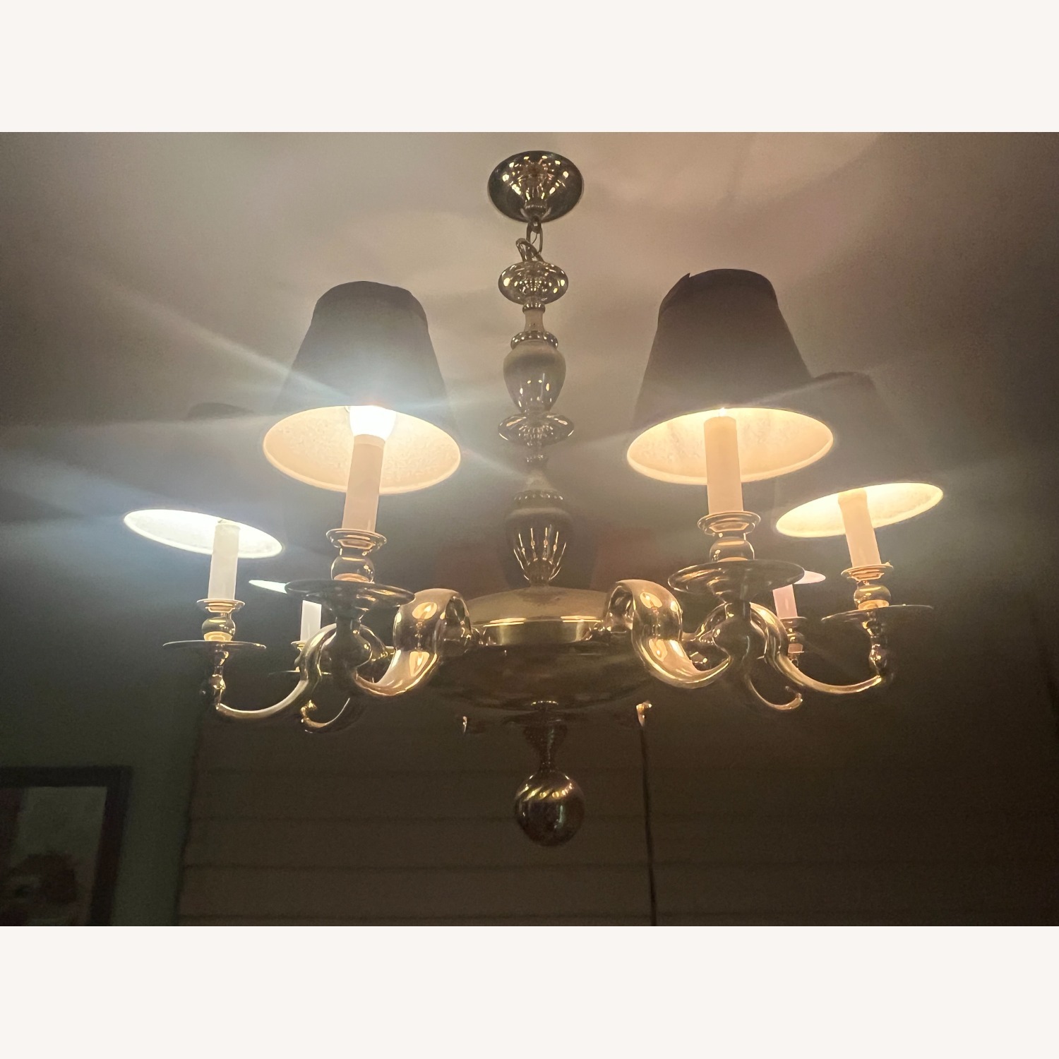 Vintage/Antique Repro French Brass Chandelier   - image-2