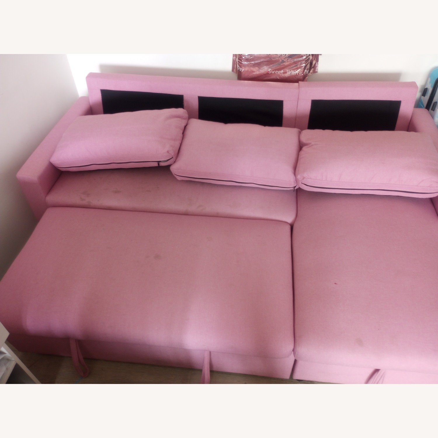 Nova Lighting Modern Pink Sectional Sleeper Sofa Modular - image-4