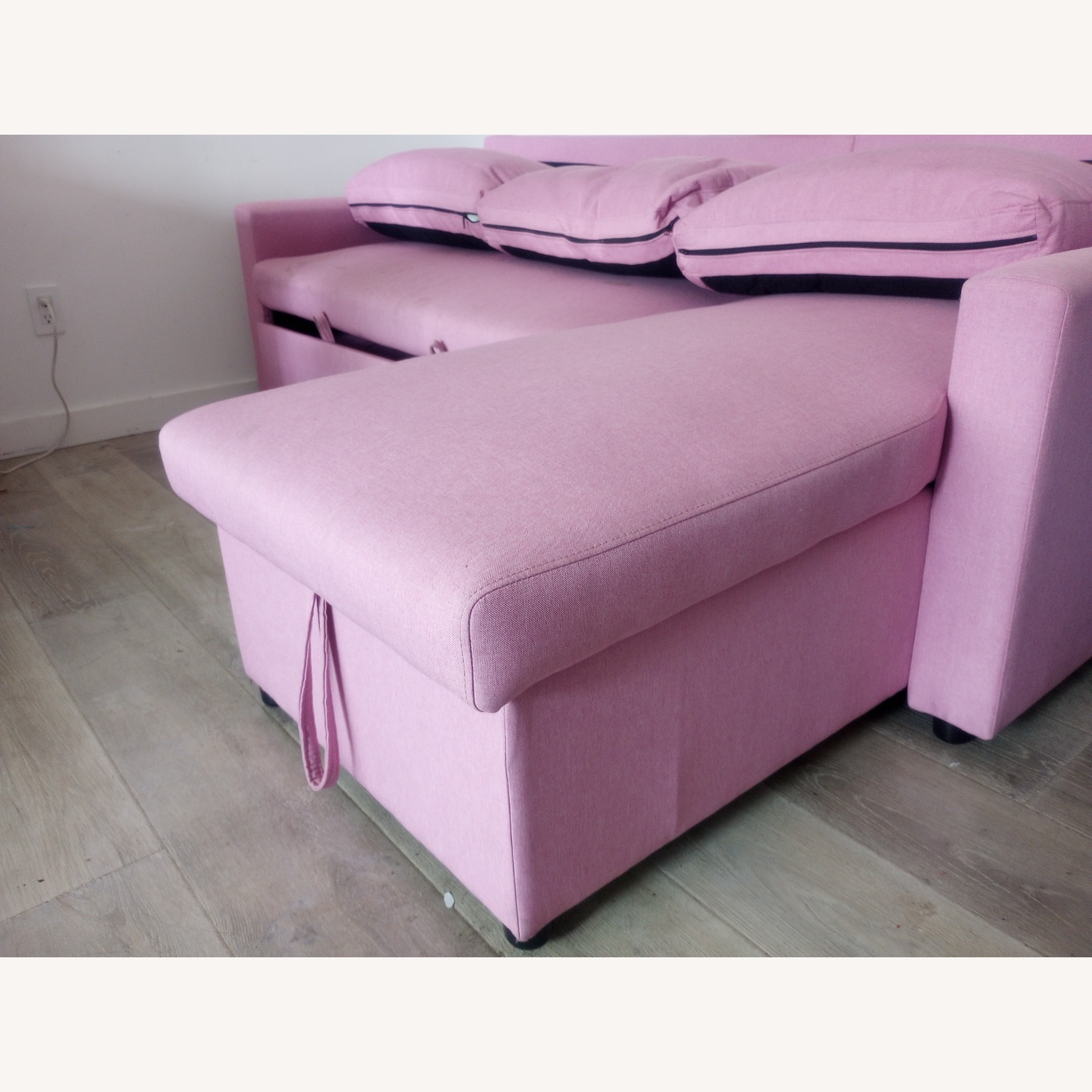 Nova Lighting Modern Pink Sectional Sleeper Sofa Modular - image-1