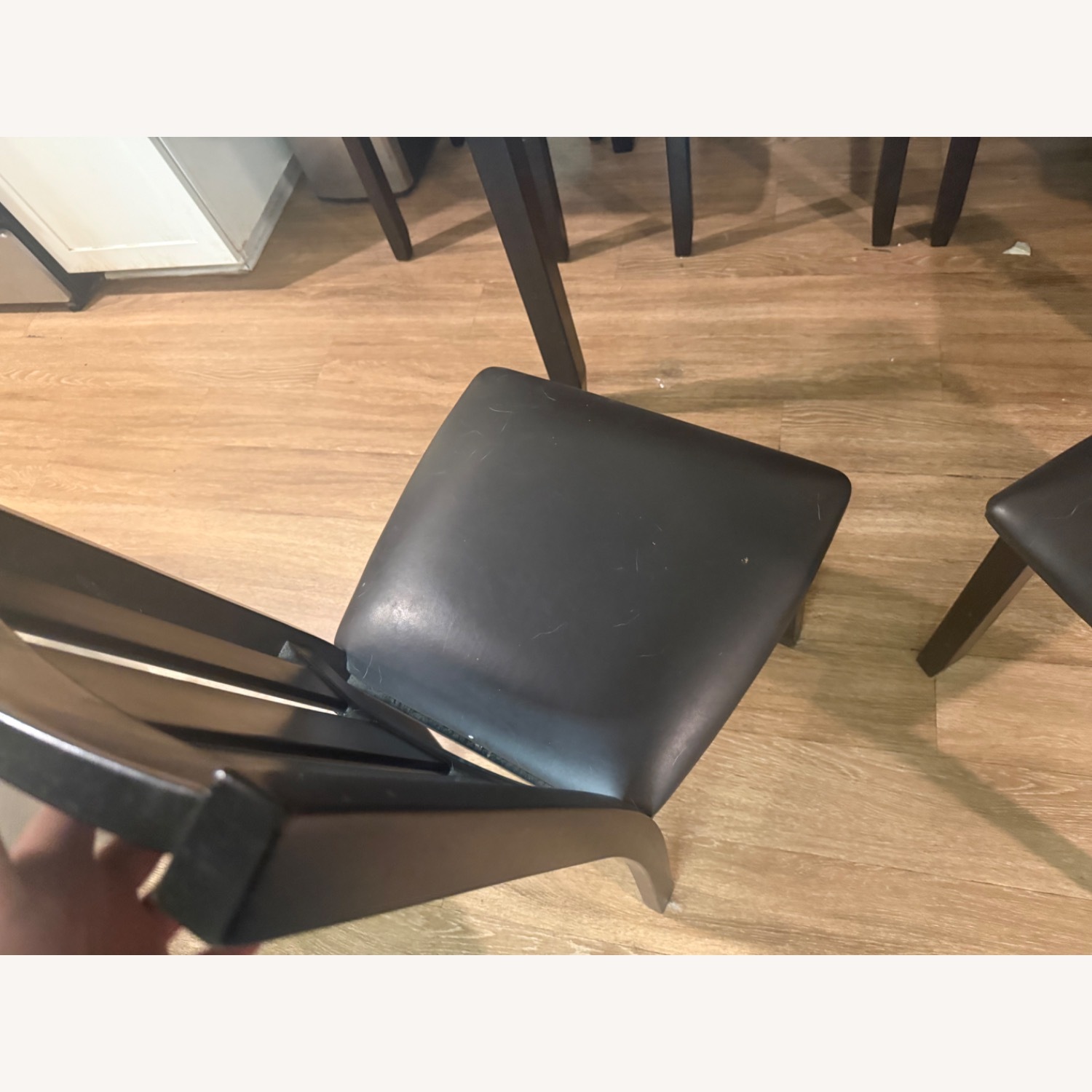 Dark Brown Wood Dining Set - image-3