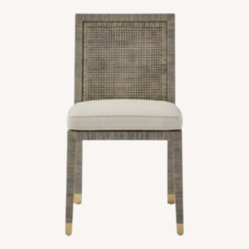 Used Serena & Lily Balboa Light Mist Rattan Dining Chairs for sale on AptDeco