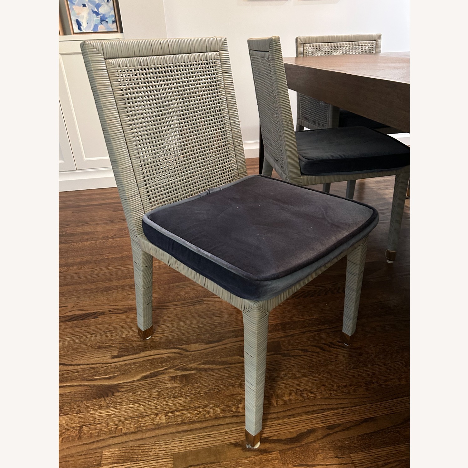 Serena & Lily Balboa Light Mist Rattan Dining Chairs - image-1