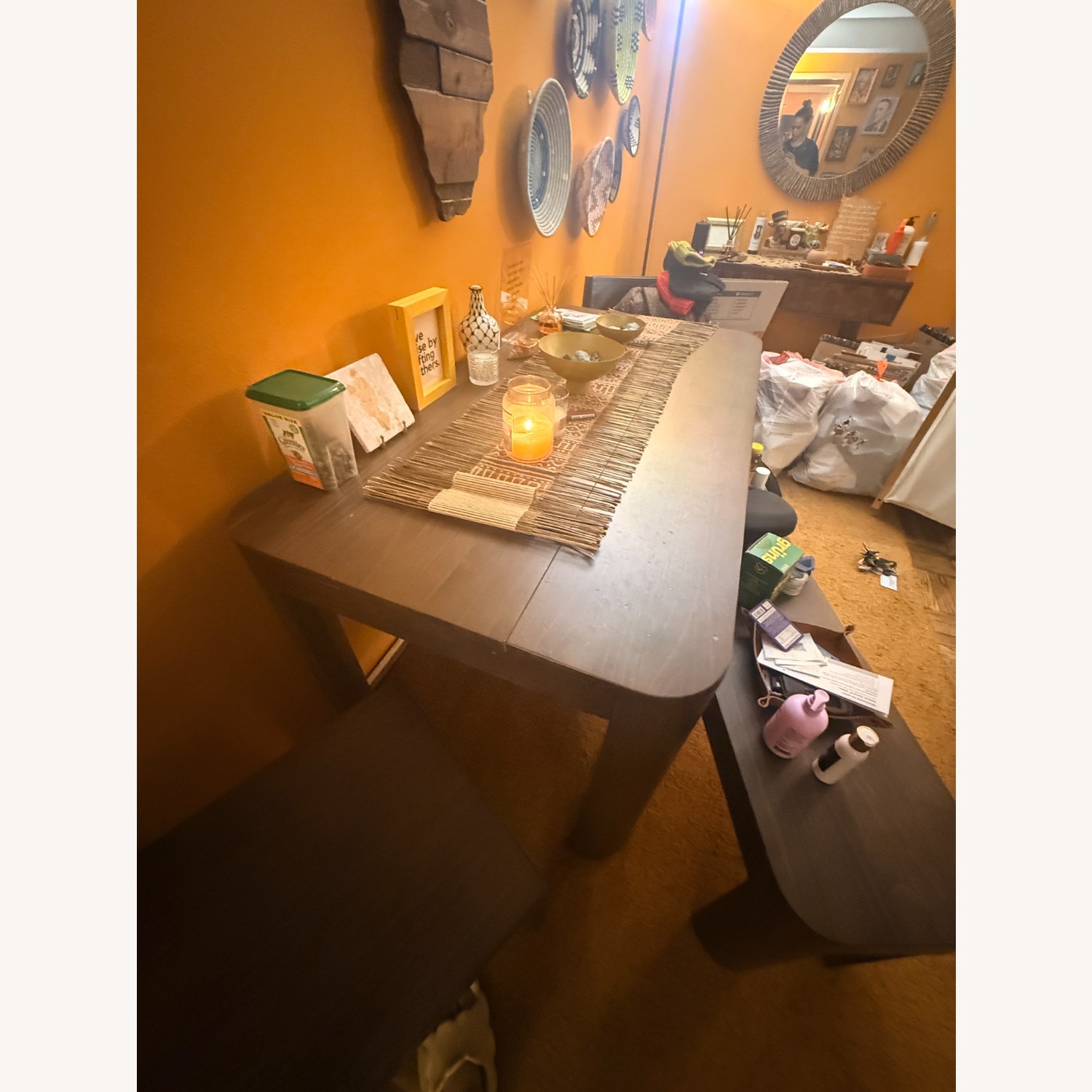 Contour Dark Brown Wood Dining Set - image-7