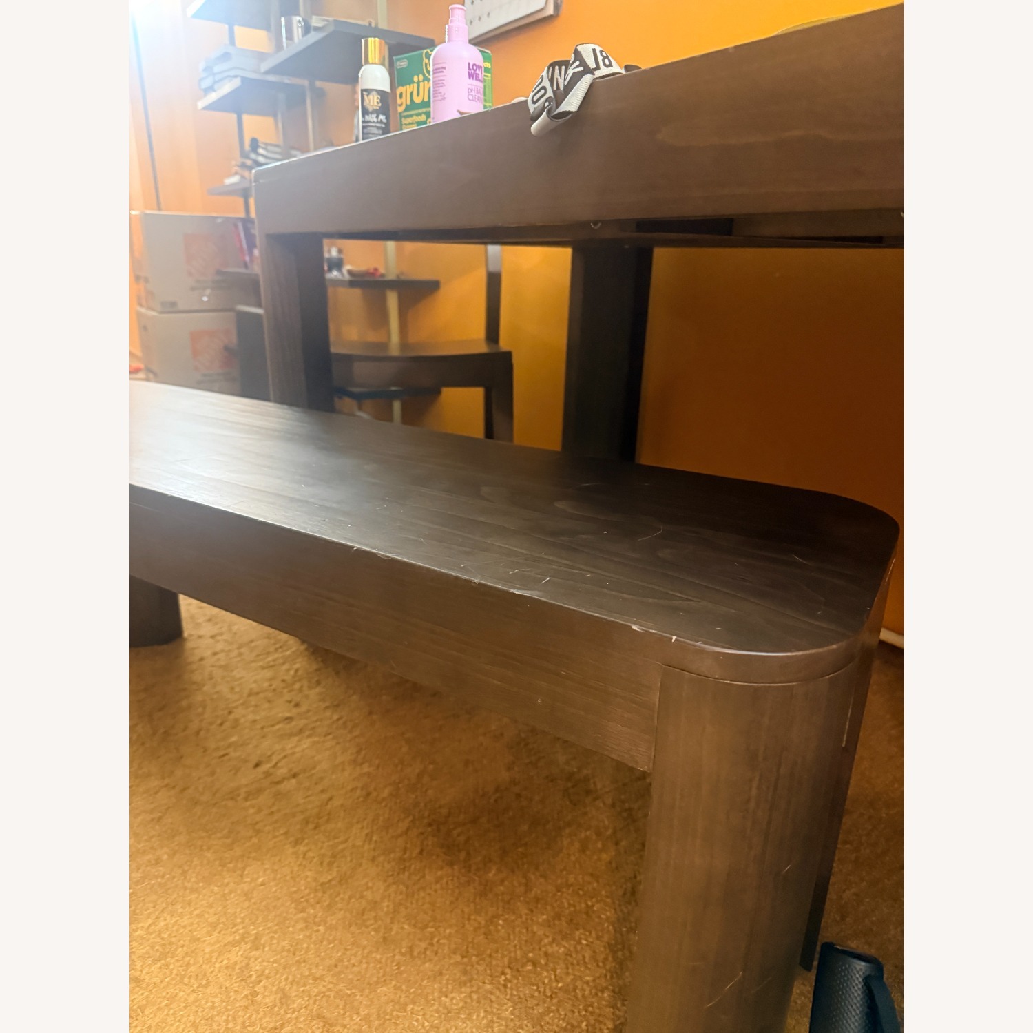 Contour Dark Brown Wood Dining Set - image-6