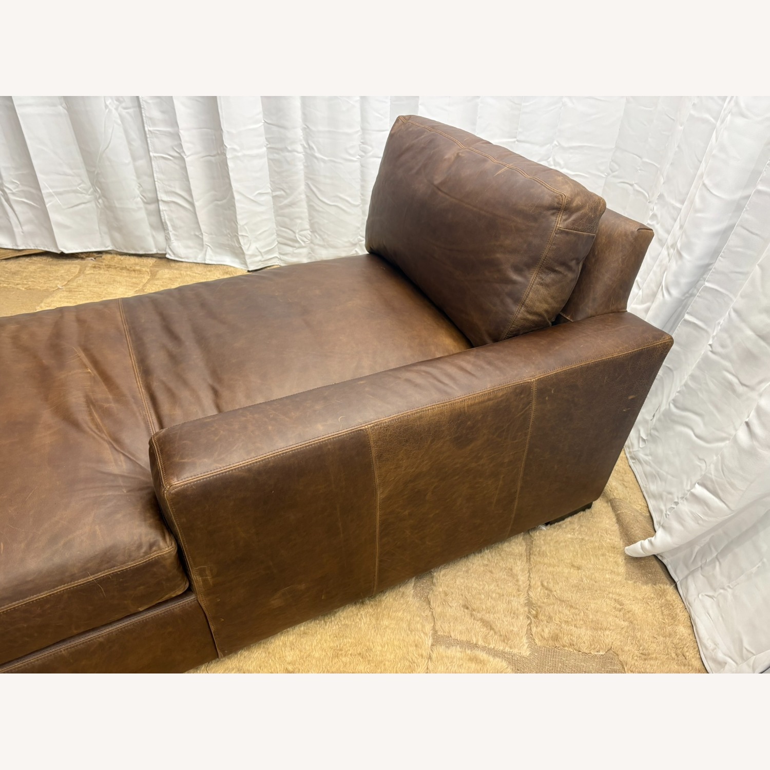 RH Maxwell Leather Right-Arm Chaise - image-11