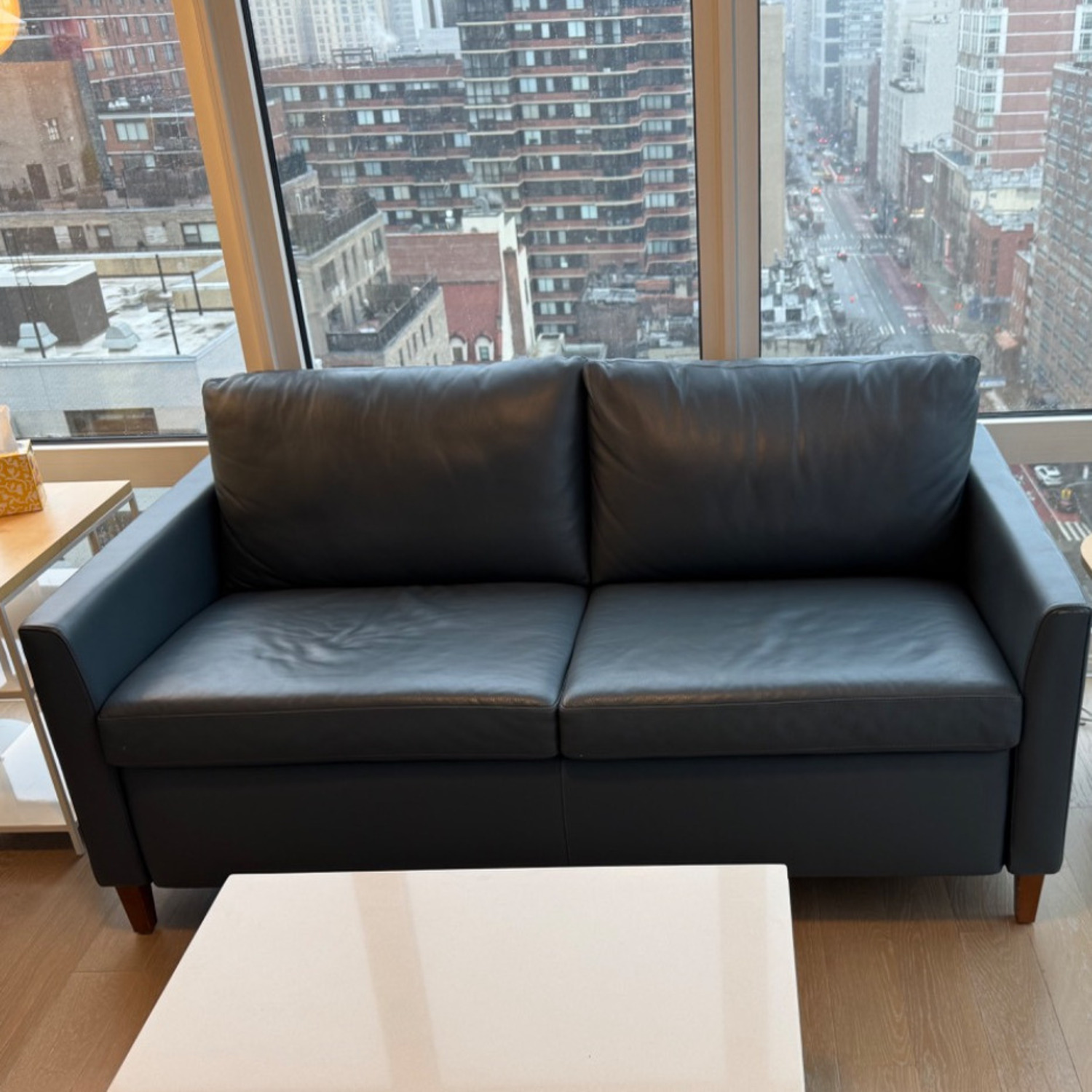 Room & Board Leather Queen Size Sleeper Sofa - image-3