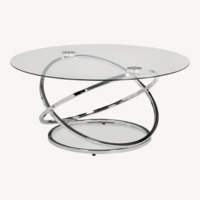 Orren Ellis Glass Top Coffee Table