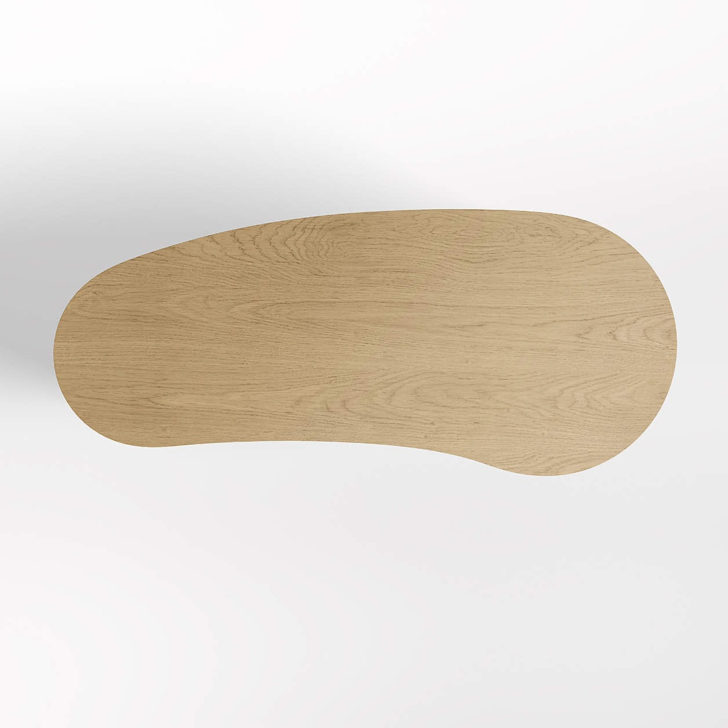 Crate & Barrel Courbe Curved Wood Desk with Drawer - image-2