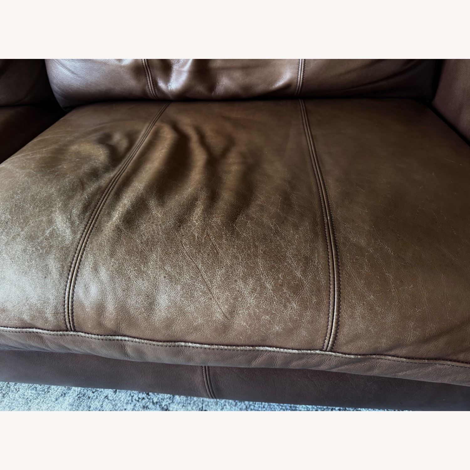 Bronson Dark Brown Leather 3+ Seater Sofa - image-4