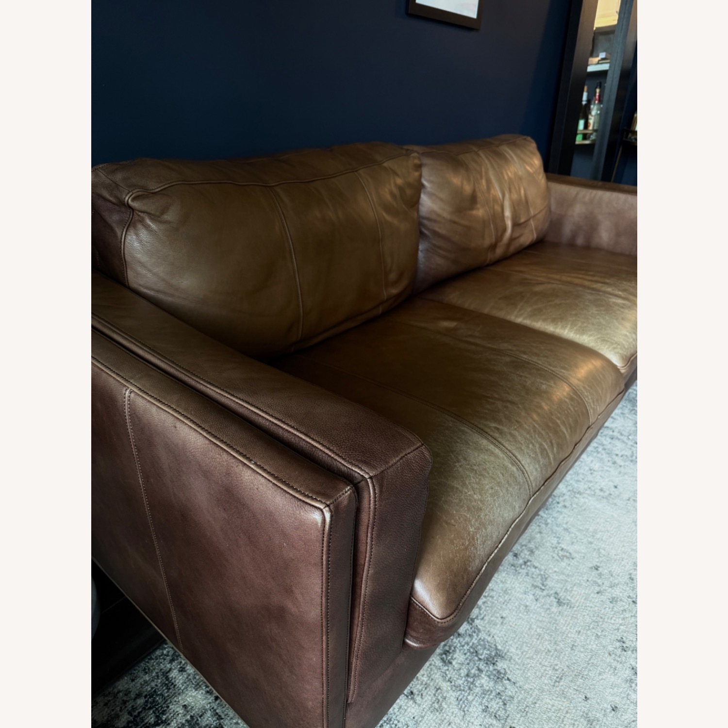 Bronson Dark Brown Leather 3+ Seater Sofa - image-6